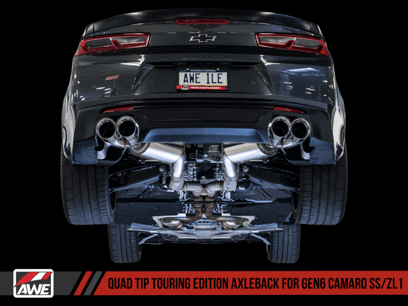 AWE Tuning 16-19 Chevrolet Camaro SS Axle-back Exhaust - Touring Edition (Quad Chrome Silver Tips) - Order Your Parts - اطلب قطعك