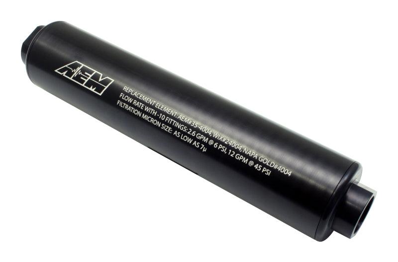 AEM Universal High Flow -10 AN Inline Black Fuel Filter - Order Your Parts - اطلب قطعك