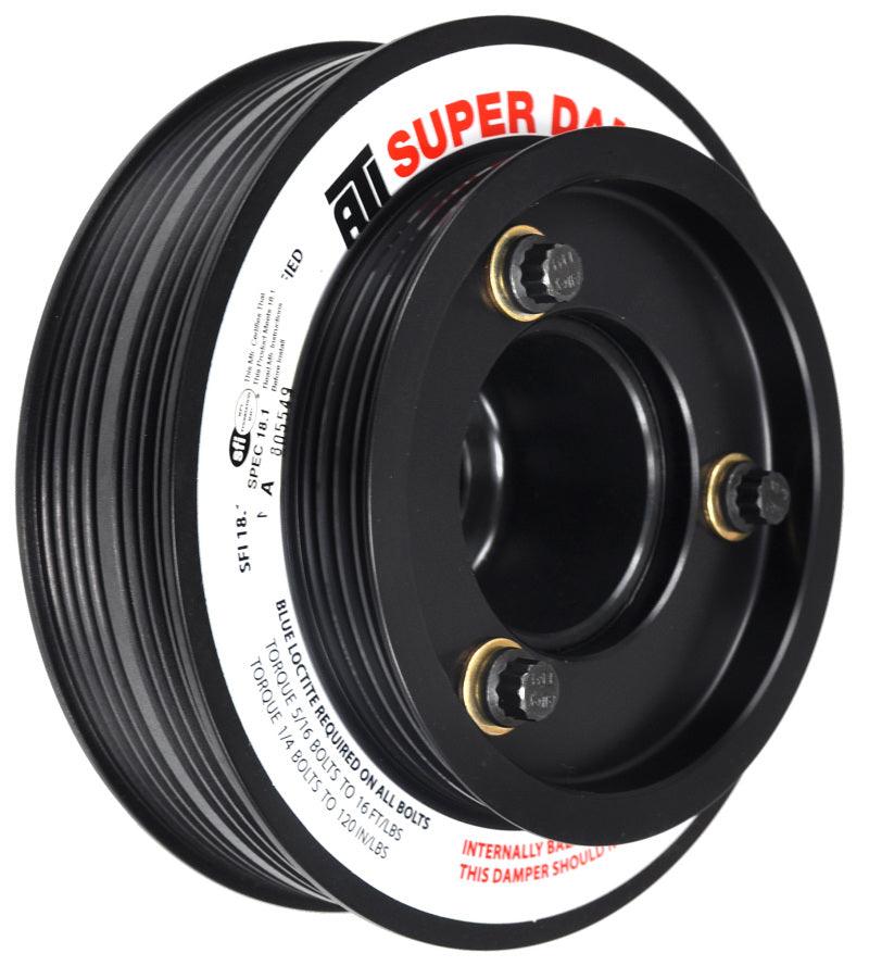 ATI Damper - 5.67in - Alum - (3) 4 Grv - Honda B - OEM Style - Bolt On Ps - 1Pc - Order Your Parts - اطلب قطعك