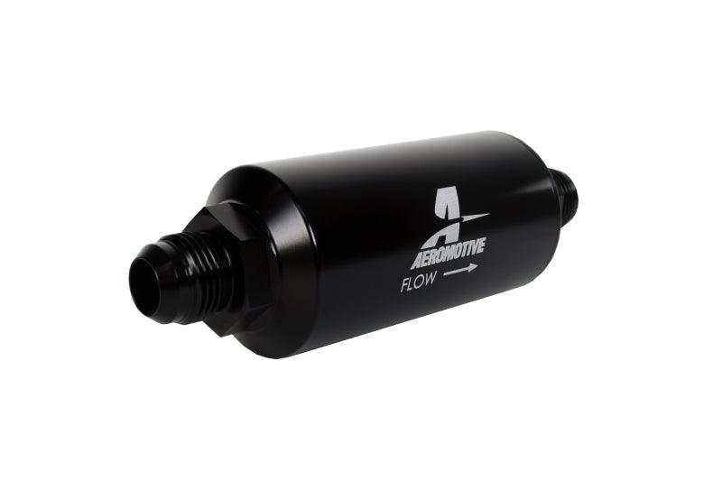 Aeromotive In-Line Filter - AN -10 size Male - 10 Micron Microglass Element - Bright-Dip Black - Order Your Parts - اطلب قطعك