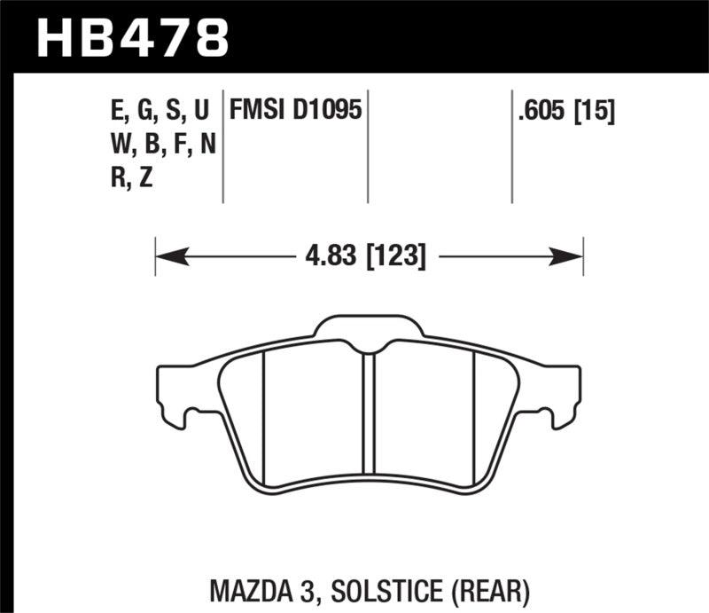 Hawk 13-14 Ford Focus ST / Mazda/ Volvo HPS Street Rear Brake Pads - Order Your Parts - اطلب قطعك