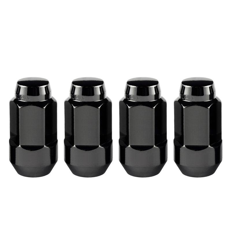 McGard Hex Lug Nut (Cone Seat Bulge Style) M14X1.5 / 22mm Hex / 1.945in. Length (4-Pack) - Black - Order Your Parts - اطلب قطعك