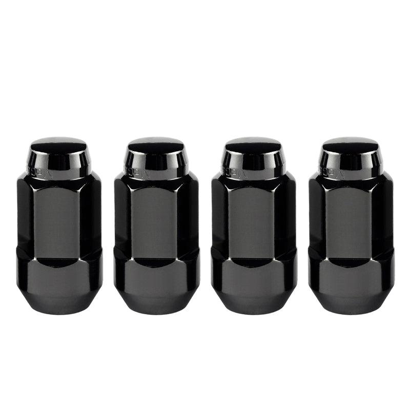 McGard Hex Lug Nut (Cone Seat Bulge Style) M14X1.5 / 22mm Hex / 1.945in. Length (4-Pack) - Black - Order Your Parts - اطلب قطعك