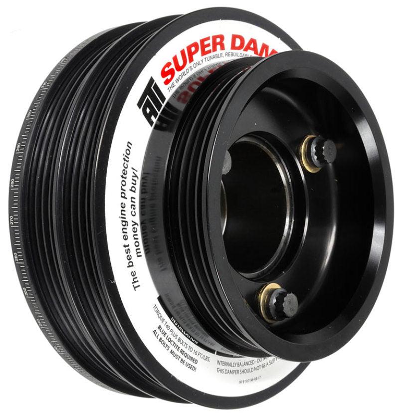 ATI Damper - 5.67in - Alum - (2) 4 Grv - Nissan RB26 - R32 Only - 1Pc - w/Power Steering Pulley - Order Your Parts - اطلب قطعك