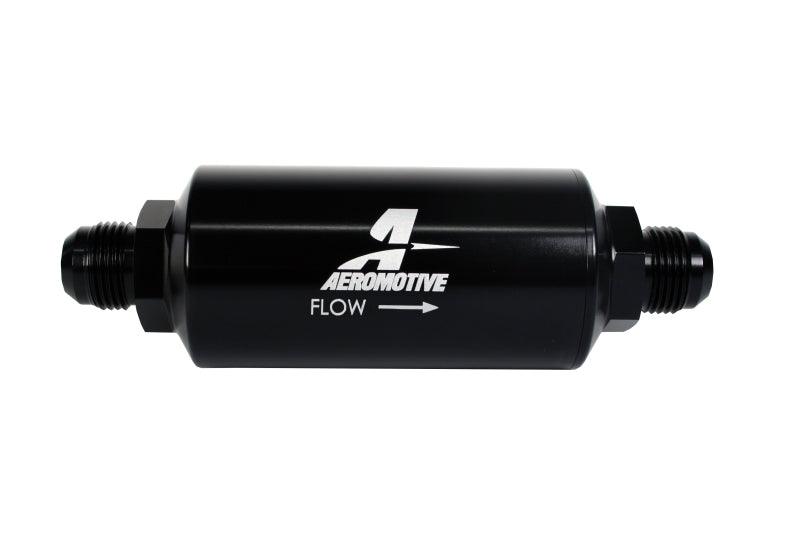Aeromotive In-Line Filter - AN -10 size Male - 10 Micron Microglass Element - Bright-Dip Black - Order Your Parts - اطلب قطعك