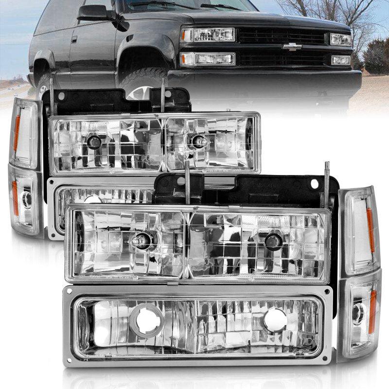 ANZO 88-98 Chevrolet C1500 Crystal Headlights Chrome w/ Signal and Side Marker Lights - Order Your Parts - اطلب قطعك