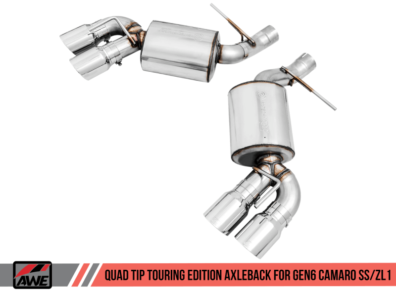 AWE Tuning 16-19 Chevrolet Camaro SS Axle-back Exhaust - Touring Edition (Quad Chrome Silver Tips) - Order Your Parts - اطلب قطعك